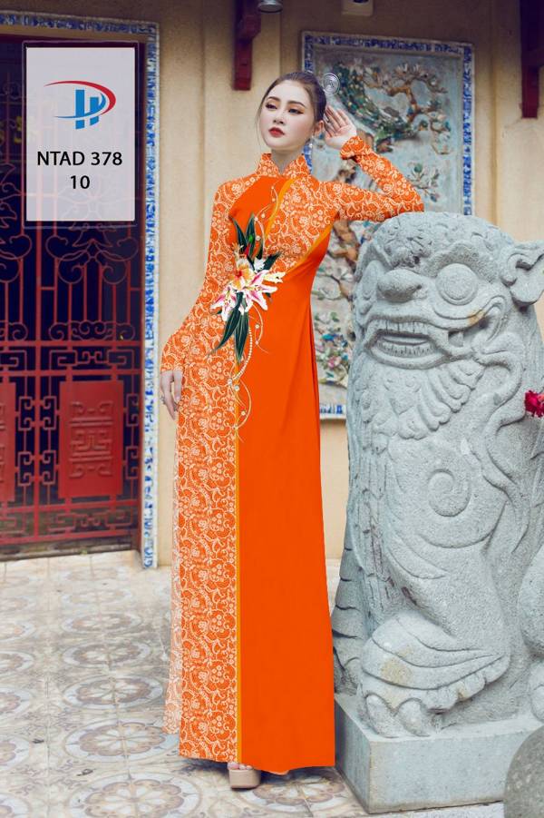 Vải Áo Dài Hoa Văn Thiết Kế 2021 AD NTAD378