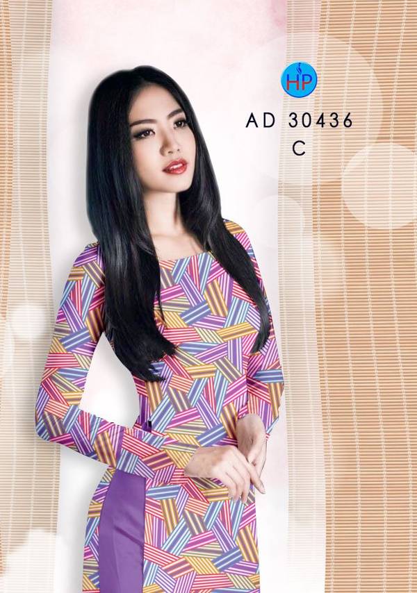 Vải Áo Dài Hoa Văn Mới Ra AD 30436
