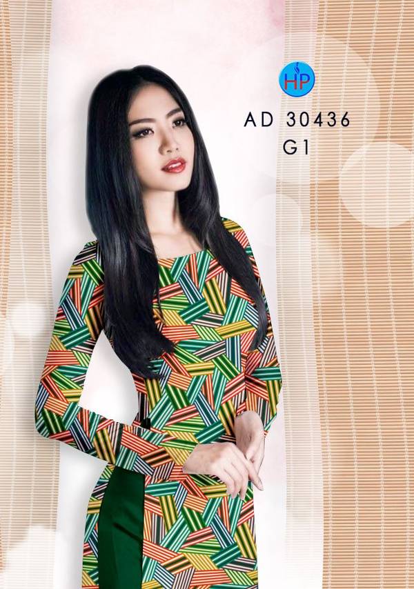 Vải Áo Dài Hoa Văn Mới Ra AD 30436