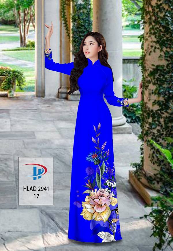 Vải Áo Dài Hoa In 3D Mới Ra AD HLAD2941 55 Vải Áo Dài Hoa In 3D Mới Ra AD HLAD2941