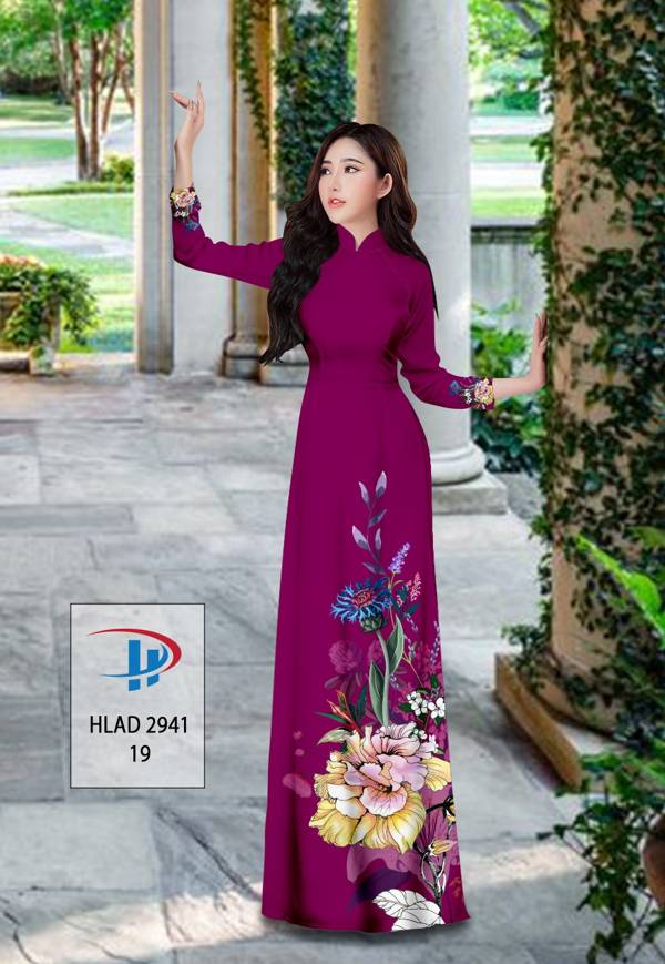 Vải Áo Dài Hoa In 3D Mới Ra AD HLAD2941 57 Vải Áo Dài Hoa In 3D Mới Ra AD HLAD2941
