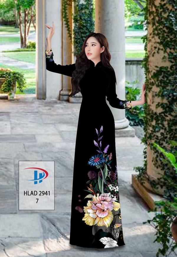 Vải Áo Dài Hoa In 3D Mới Ra AD HLAD2941 63 Vải Áo Dài Hoa In 3D Mới Ra AD HLAD2941