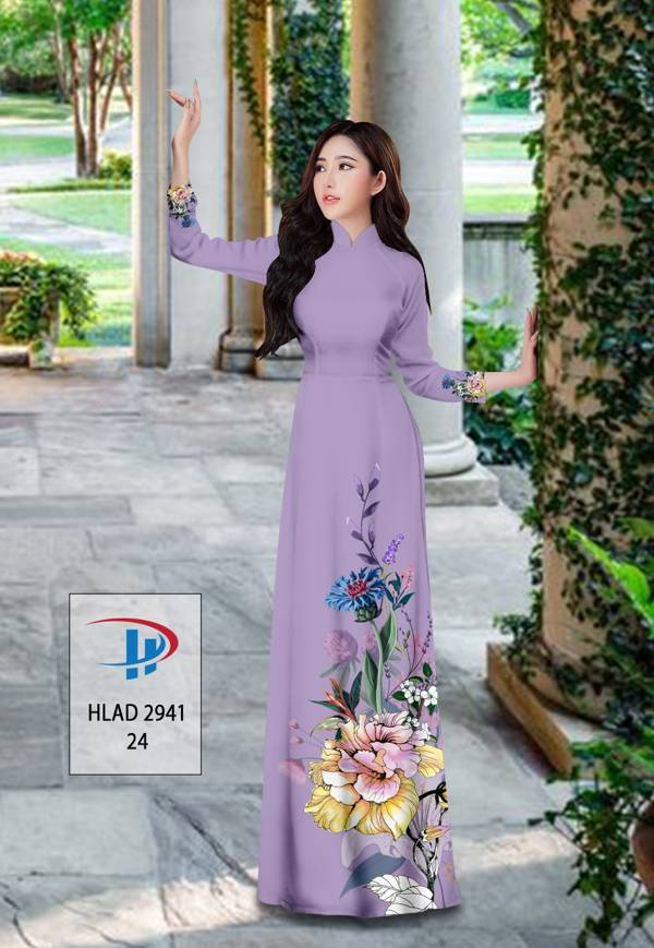 Vải Áo Dài Hoa In 3D Mới Ra AD HLAD2941 62 Vải Áo Dài Hoa In 3D Mới Ra AD HLAD2941