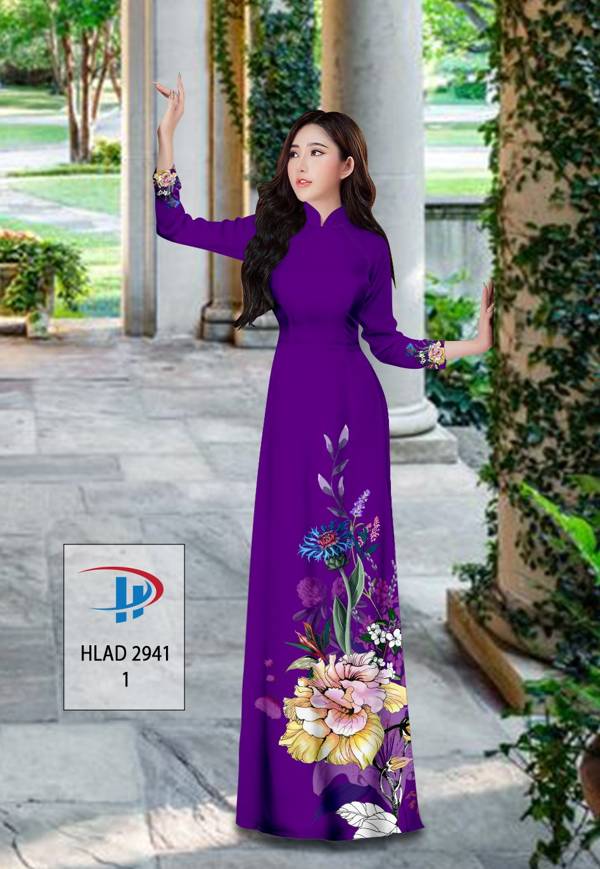 Vải Áo Dài Hoa In 3D Mới Ra AD HLAD2941 65 Vải Áo Dài Hoa In 3D Mới Ra AD HLAD2941