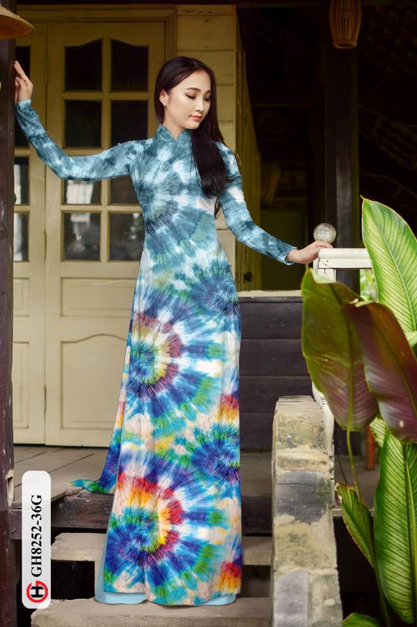 Vải Áo Dài Hoa Văn Thiết Kế 2021 AD GH8252 40 Vải Áo Dài Hoa Văn Thiết Kế 2021 AD GH8252