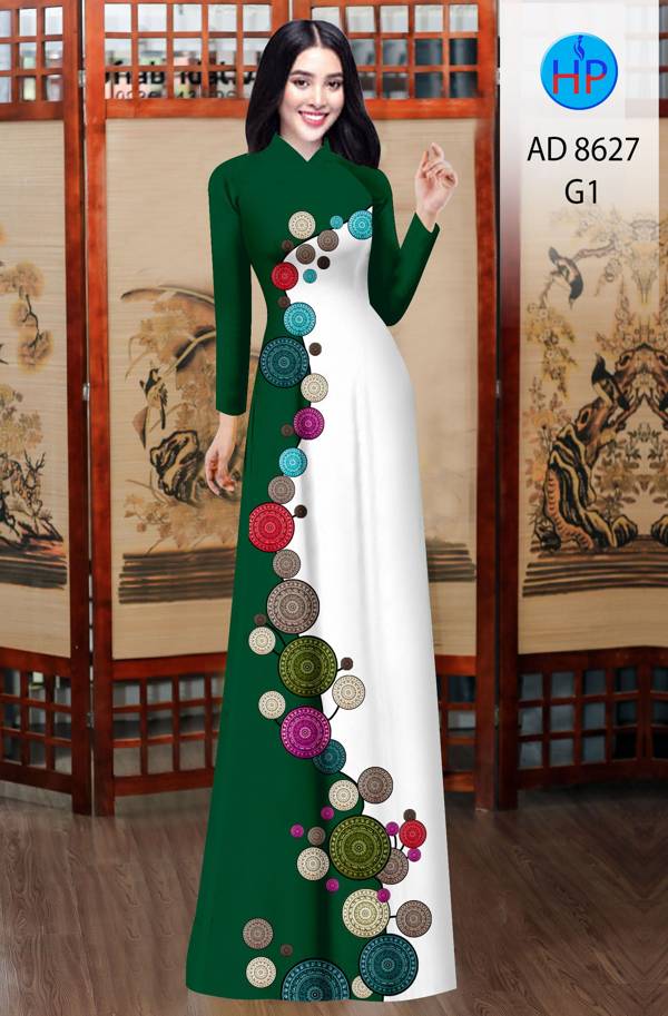 Vải Áo Dài Hoa Văn Mới Ra AD 8627