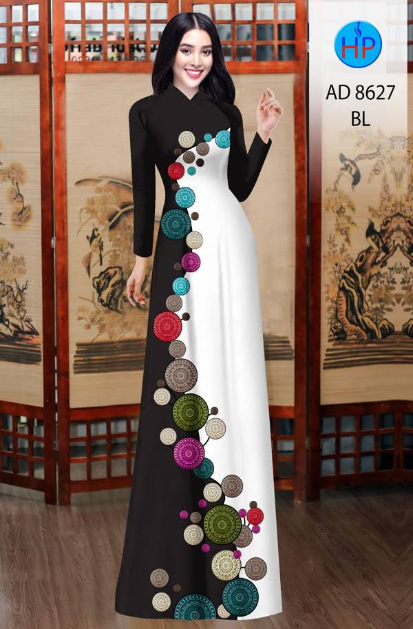 Vải Áo Dài Hoa Văn Mới Ra AD 8627