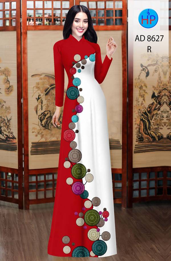 Vải Áo Dài Hoa Văn Mới Ra AD 8627