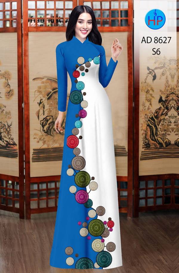 Vải Áo Dài Hoa Văn Mới Ra AD 8627