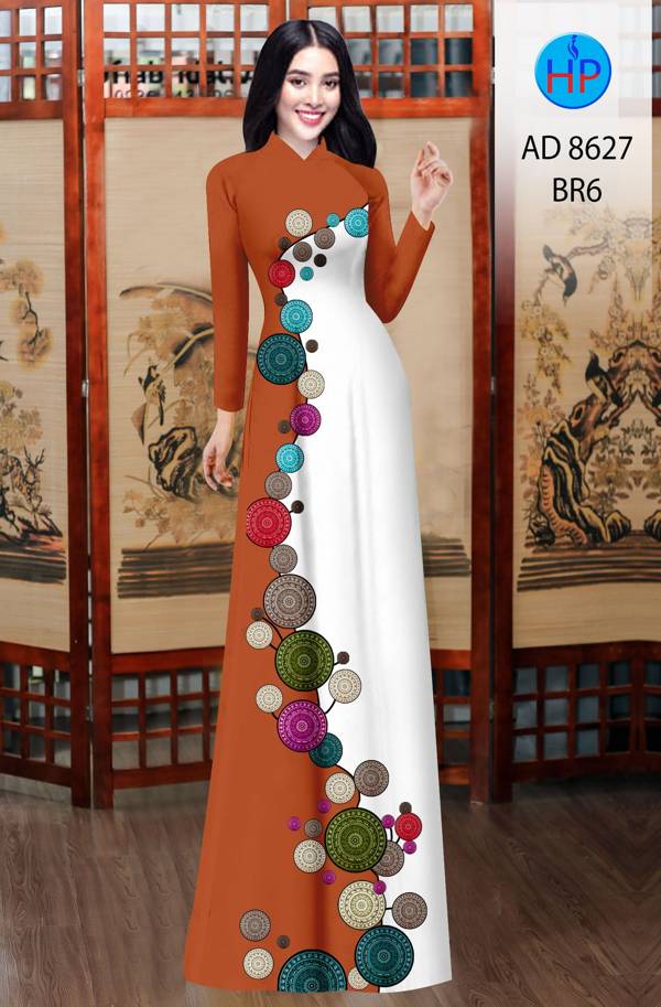 Vải Áo Dài Hoa Văn Mới Ra AD 8627