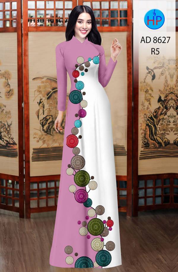 Vải Áo Dài Hoa Văn Mới Ra AD 8627