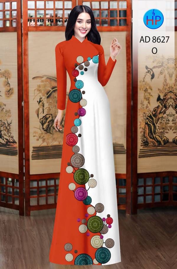 Vải Áo Dài Hoa Văn Mới Ra AD 8627