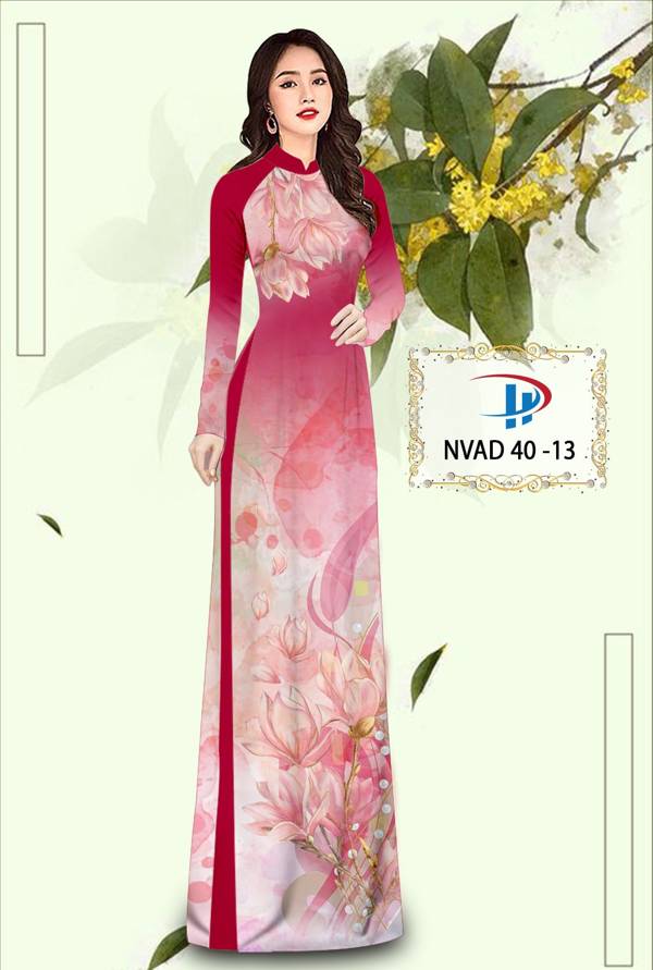 Vải Áo Dài Hoa In 3D Thiết Kế 2021 AD NVAD40 54 Vải Áo Dài Hoa In 3D Thiết Kế 2021 AD NVAD40
