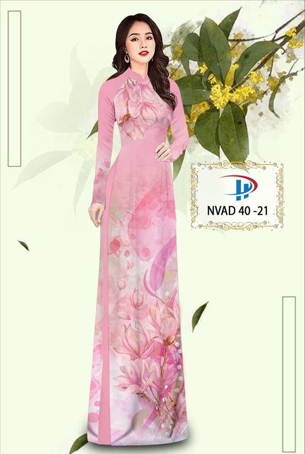 Vải Áo Dài Hoa In 3D Thiết Kế 2021 AD NVAD40 62 Vải Áo Dài Hoa In 3D Thiết Kế 2021 AD NVAD40
