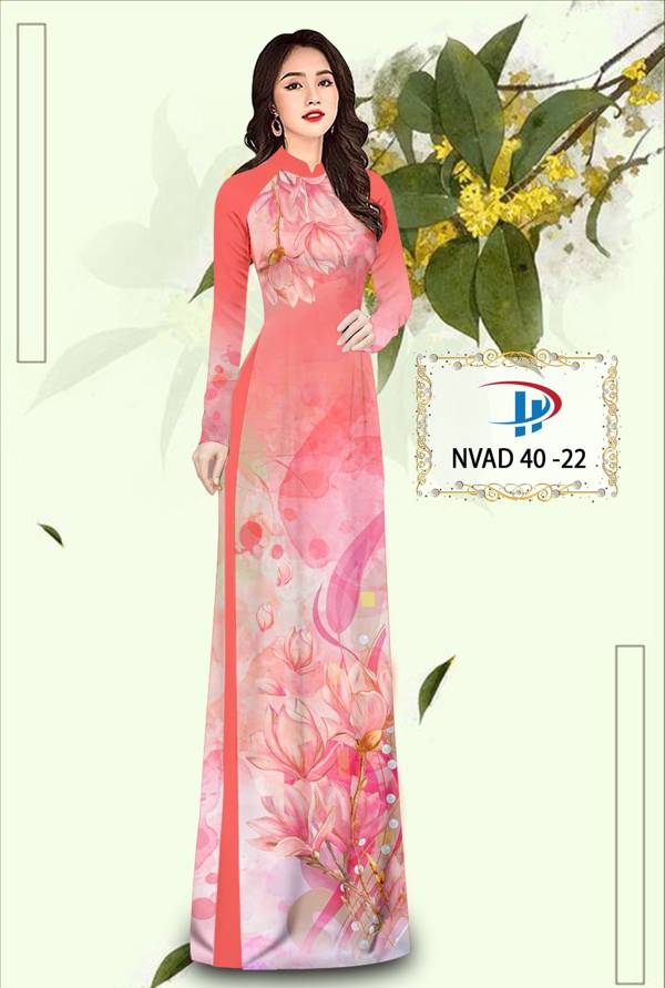 Vải Áo Dài Hoa In 3D Thiết Kế 2021 AD NVAD40 64 Vải Áo Dài Hoa In 3D Thiết Kế 2021 AD NVAD40