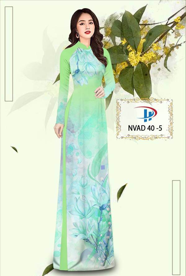 Vải Áo Dài Hoa In 3D Thiết Kế 2021 AD NVAD40 70 Vải Áo Dài Hoa In 3D Thiết Kế 2021 AD NVAD40