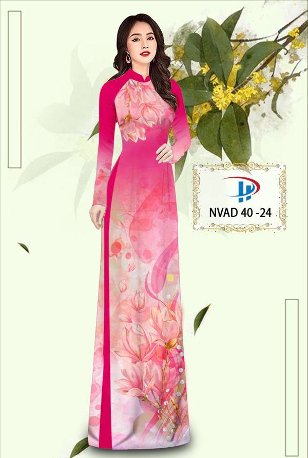 Vải Áo Dài Hoa In 3D Thiết Kế 2021 AD NVAD40 66 Vải Áo Dài Hoa In 3D Thiết Kế 2021 AD NVAD40