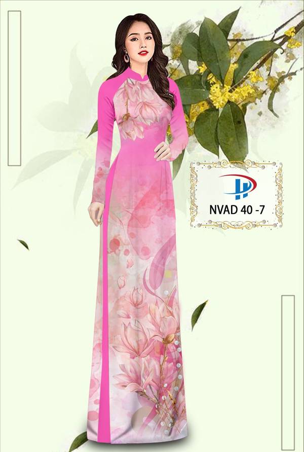 Vải Áo Dài Hoa In 3D Thiết Kế 2021 AD NVAD40 72 Vải Áo Dài Hoa In 3D Thiết Kế 2021 AD NVAD40