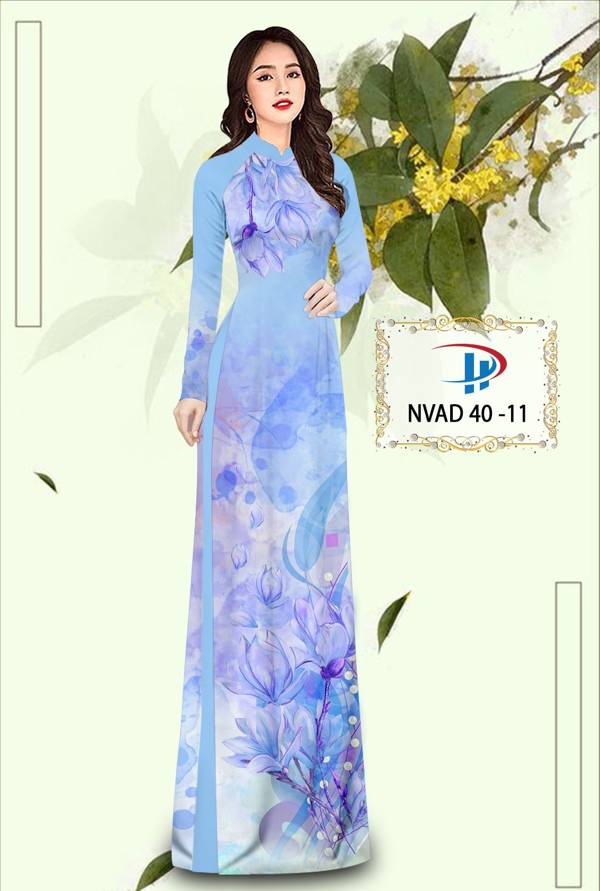 Vải Áo Dài Hoa In 3D Thiết Kế 2021 AD NVAD40 76 Vải Áo Dài Hoa In 3D Thiết Kế 2021 AD NVAD40