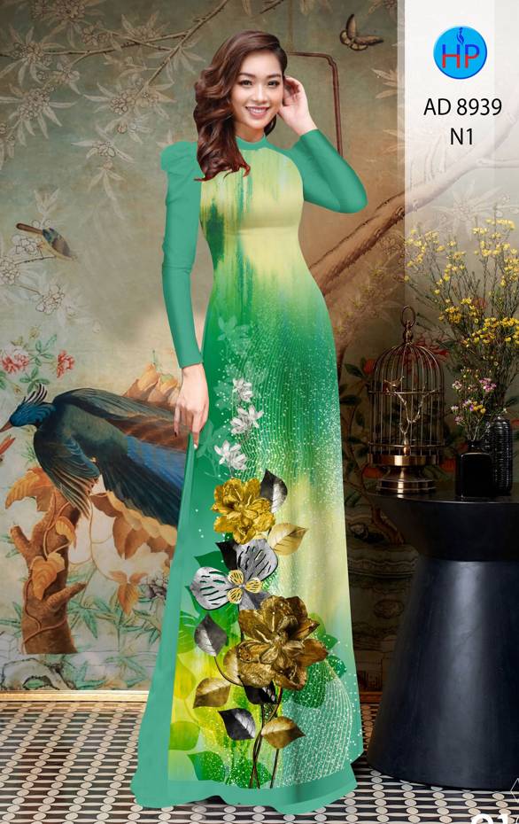 Vải Áo Dài Hoa In 3D Mới Ra AD 8939 48 Vải Áo Dài Hoa In 3D Mới Ra AD 8939