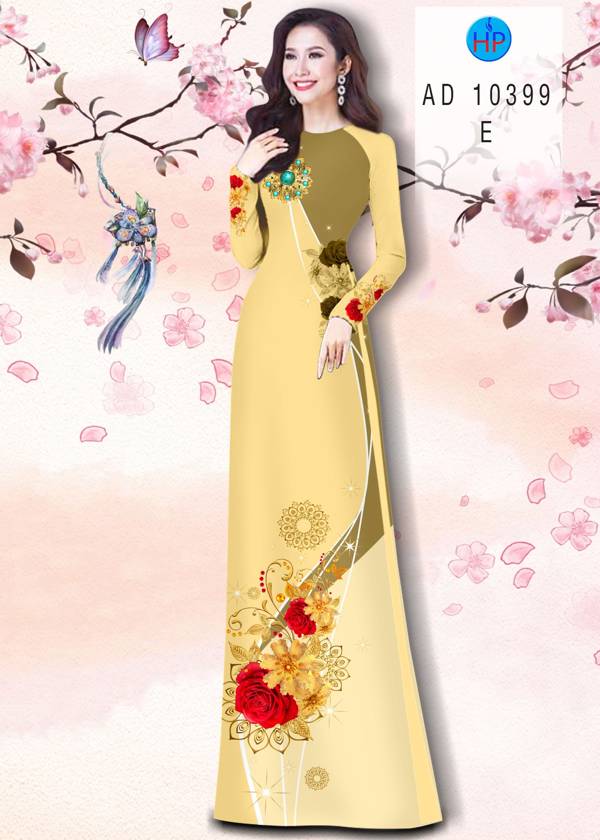 Vải Áo Dài Hoa In 3D Thiết Kế 2021 AD 10399 39 Vải Áo Dài Hoa In 3D Thiết Kế 2021 AD 10399