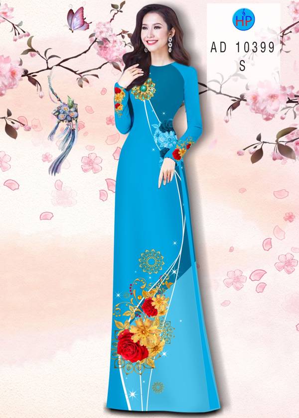 Vải Áo Dài Hoa In 3D Thiết Kế 2021 AD 10399 49 Vải Áo Dài Hoa In 3D Thiết Kế 2021 AD 10399