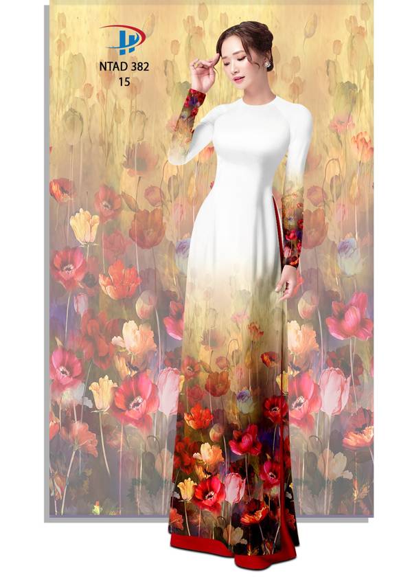 Vải Áo Dài Hoa In 3D Thiết Kế 2021 AD NTAD382 51 Vải Áo Dài Hoa In 3D Thiết Kế 2021 AD NTAD382