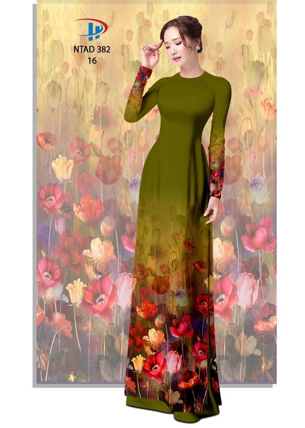 Vải Áo Dài Hoa In 3D Thiết Kế 2021 AD NTAD382 52 Vải Áo Dài Hoa In 3D Thiết Kế 2021 AD NTAD382