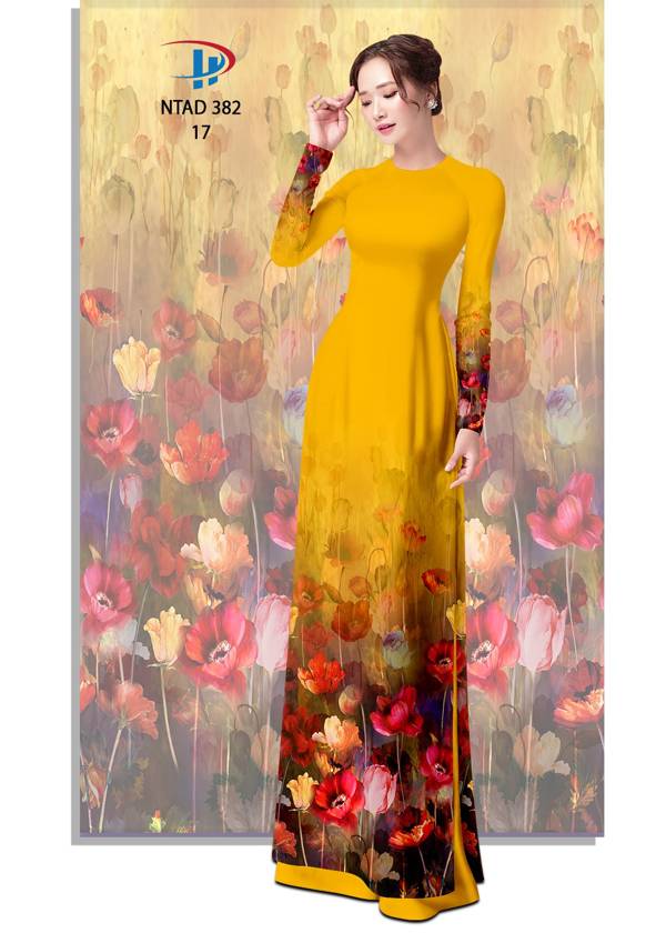 Vải Áo Dài Hoa In 3D Thiết Kế 2021 AD NTAD382 53 Vải Áo Dài Hoa In 3D Thiết Kế 2021 AD NTAD382