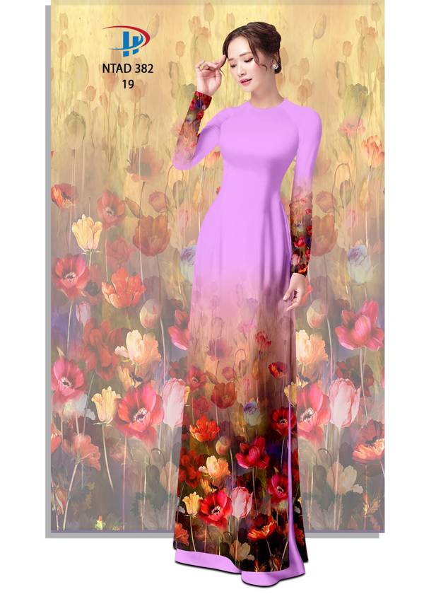 Vải Áo Dài Hoa In 3D Thiết Kế 2021 AD NTAD382 55 Vải Áo Dài Hoa In 3D Thiết Kế 2021 AD NTAD382
