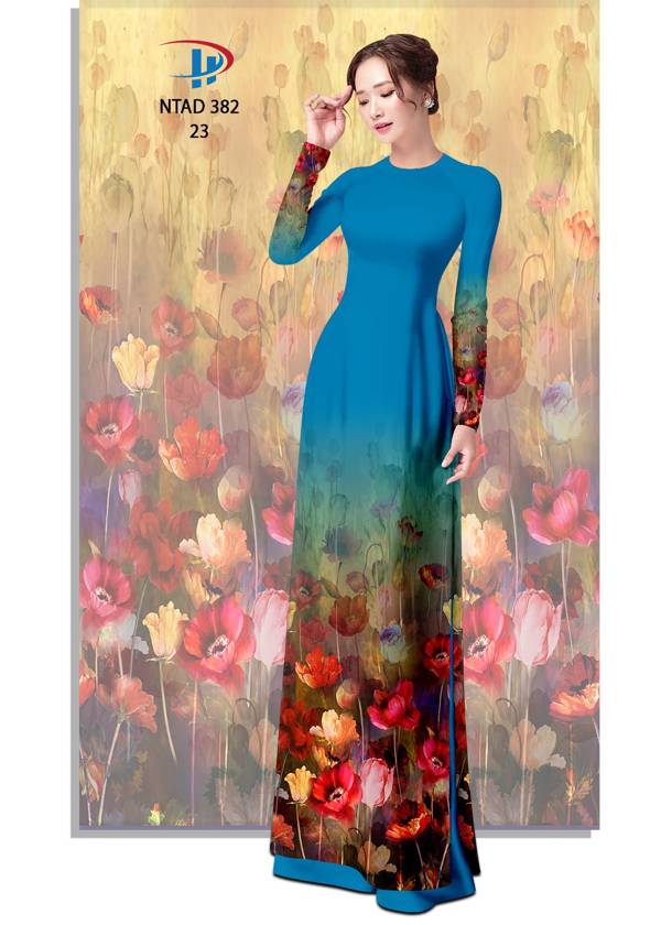 Vải Áo Dài Hoa In 3D Thiết Kế 2021 AD NTAD382 59 Vải Áo Dài Hoa In 3D Thiết Kế 2021 AD NTAD382