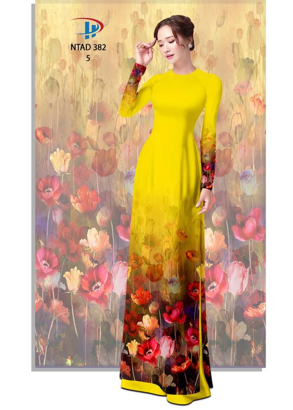 Vải Áo Dài Hoa In 3D Thiết Kế 2021 AD NTAD382 67 Vải Áo Dài Hoa In 3D Thiết Kế 2021 AD NTAD382