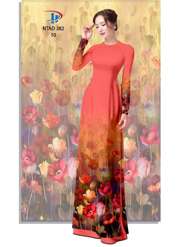 Vải Áo Dài Hoa In 3D Thiết Kế 2021 AD NTAD382 70 Vải Áo Dài Hoa In 3D Thiết Kế 2021 AD NTAD382