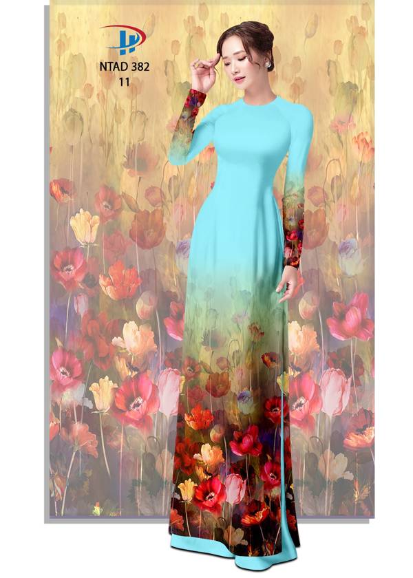Vải Áo Dài Hoa In 3D Thiết Kế 2021 AD NTAD382 71 Vải Áo Dài Hoa In 3D Thiết Kế 2021 AD NTAD382