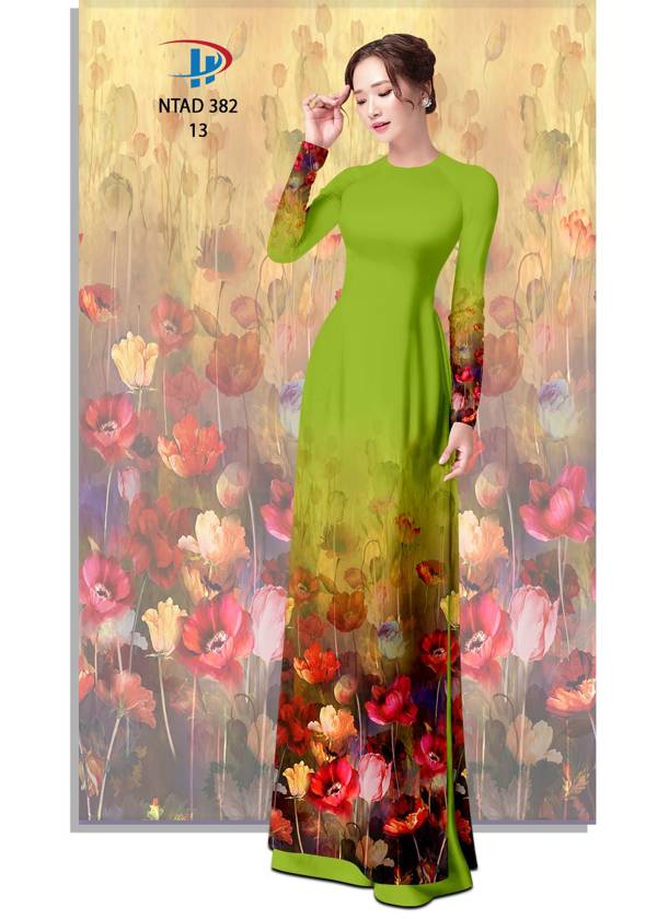 Vải Áo Dài Hoa In 3D Thiết Kế 2021 AD NTAD382 73 Vải Áo Dài Hoa In 3D Thiết Kế 2021 AD NTAD382
