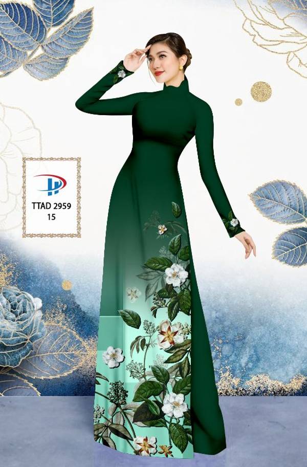 Vải Áo Dài Hoa In 3D Mới Ra AD TTAD2959 53 Vải Áo Dài Hoa In 3D Mới Ra AD TTAD2959