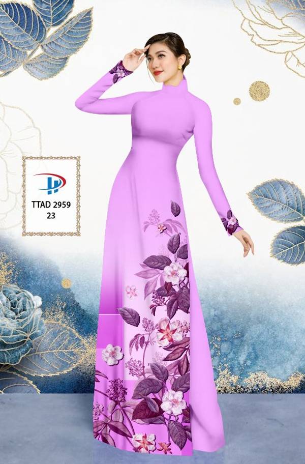 Vải Áo Dài Hoa In 3D Mới Ra AD TTAD2959 61 Vải Áo Dài Hoa In 3D Mới Ra AD TTAD2959