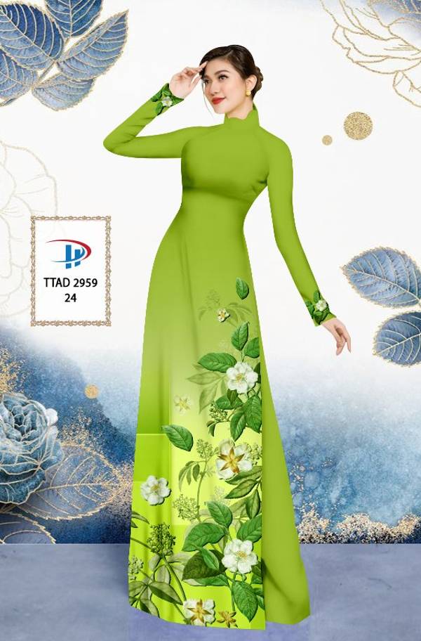 Vải Áo Dài Hoa In 3D Mới Ra AD TTAD2959 62 Vải Áo Dài Hoa In 3D Mới Ra AD TTAD2959