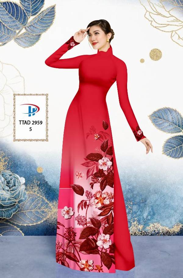 Vải Áo Dài Hoa In 3D Mới Ra AD TTAD2959 69 Vải Áo Dài Hoa In 3D Mới Ra AD TTAD2959