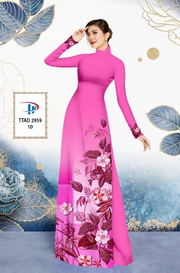 Vải Áo Dài Hoa In 3D Mới Ra AD TTAD2959 72 Vải Áo Dài Hoa In 3D Mới Ra AD TTAD2959