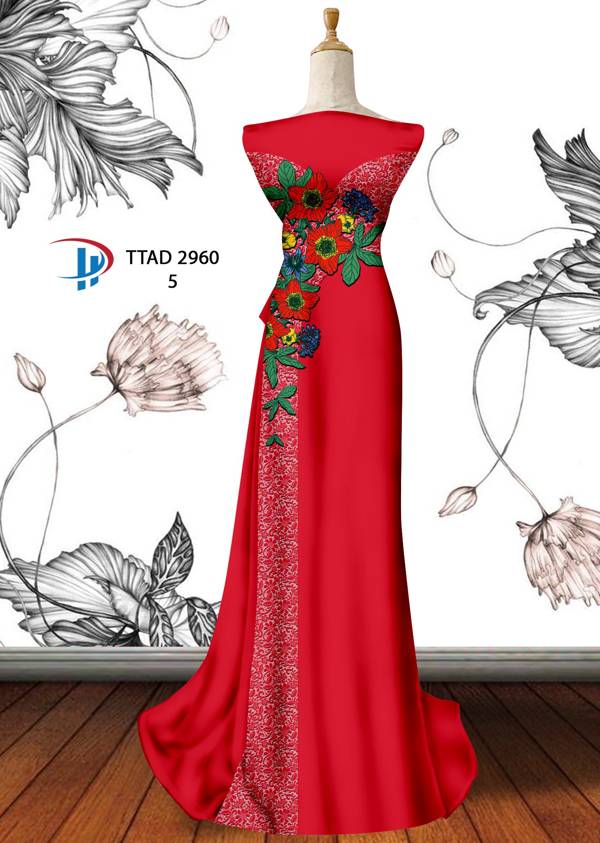 Vải Áo Dài Hoa In 3D Mới Ra AD TTAD2906 62 Vải Áo Dài Hoa In 3D Mới Ra AD TTAD2906