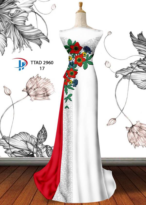 Vải Áo Dài Hoa In 3D Mới Ra AD TTAD2906 72 Vải Áo Dài Hoa In 3D Mới Ra AD TTAD2906
