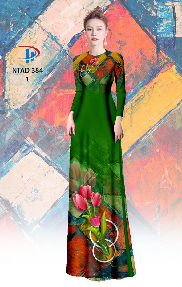 Vải Áo Dài Hoa Ly Thiết Kế 2021 AD NTAD384 55 Vải Áo Dài Hoa Ly Thiết Kế 2021 AD NTAD384