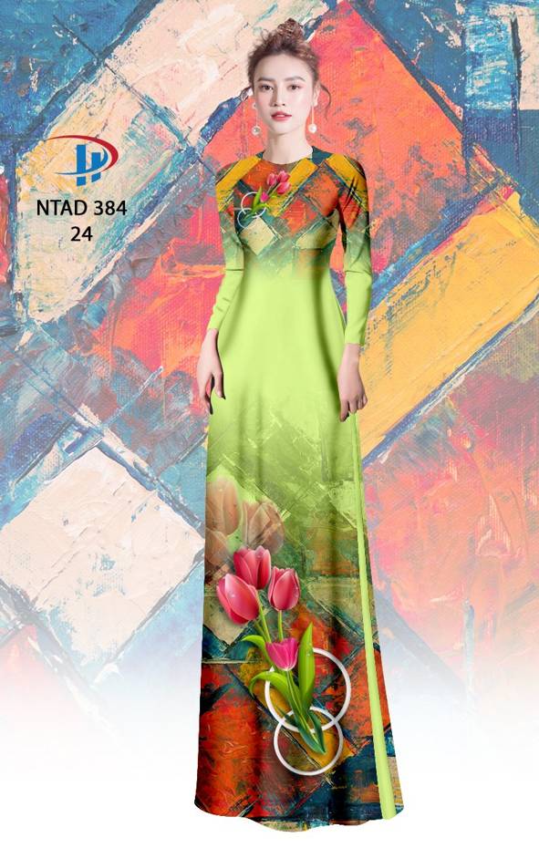 Vải Áo Dài Hoa Ly Thiết Kế 2021 AD NTAD384 53 Vải Áo Dài Hoa Ly Thiết Kế 2021 AD NTAD384