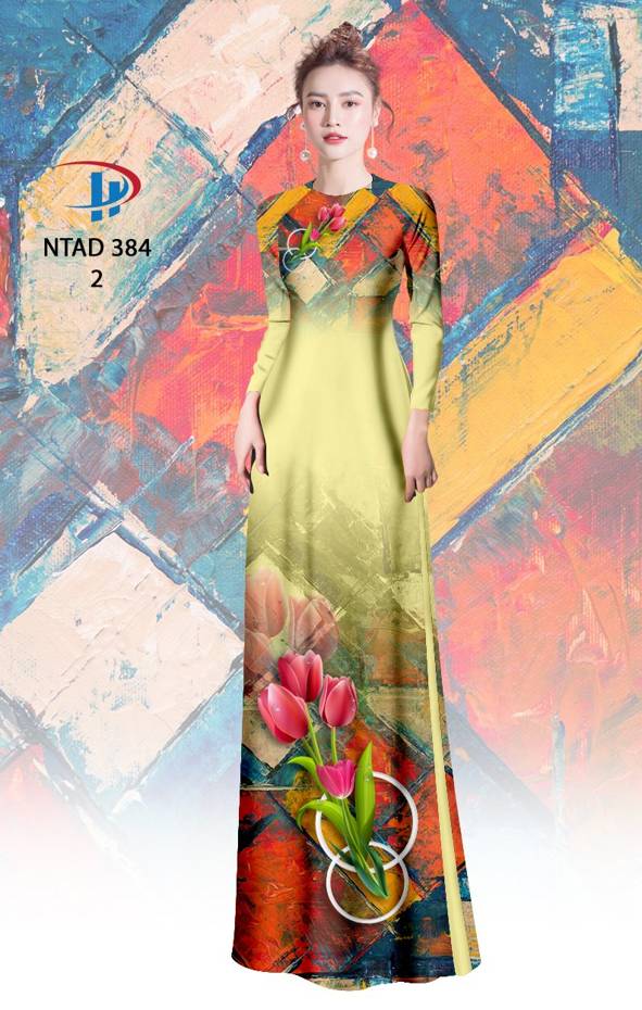 Vải Áo Dài Hoa Ly Thiết Kế 2021 AD NTAD384 56 Vải Áo Dài Hoa Ly Thiết Kế 2021 AD NTAD384