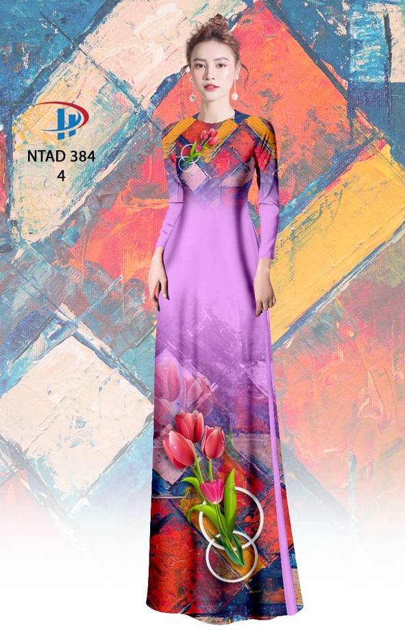 Vải Áo Dài Hoa Ly Thiết Kế 2021 AD NTAD384 58 Vải Áo Dài Hoa Ly Thiết Kế 2021 AD NTAD384