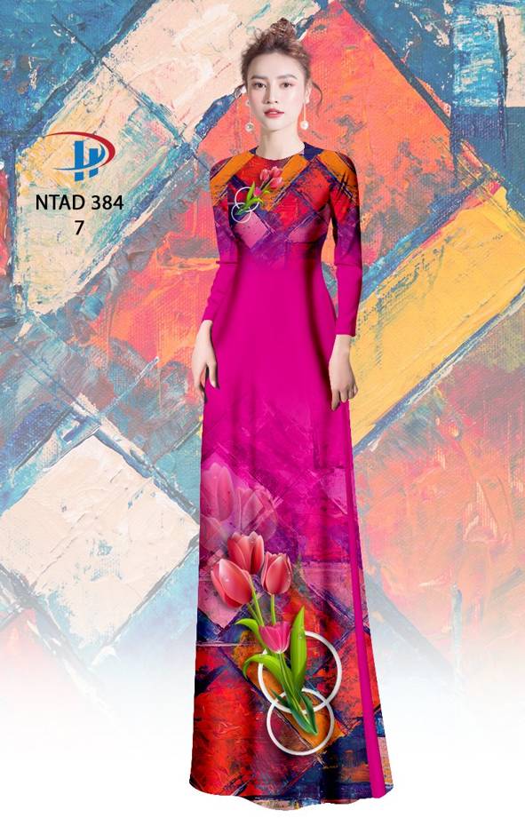 Vải Áo Dài Hoa Ly Thiết Kế 2021 AD NTAD384 62 Vải Áo Dài Hoa Ly Thiết Kế 2021 AD NTAD384
