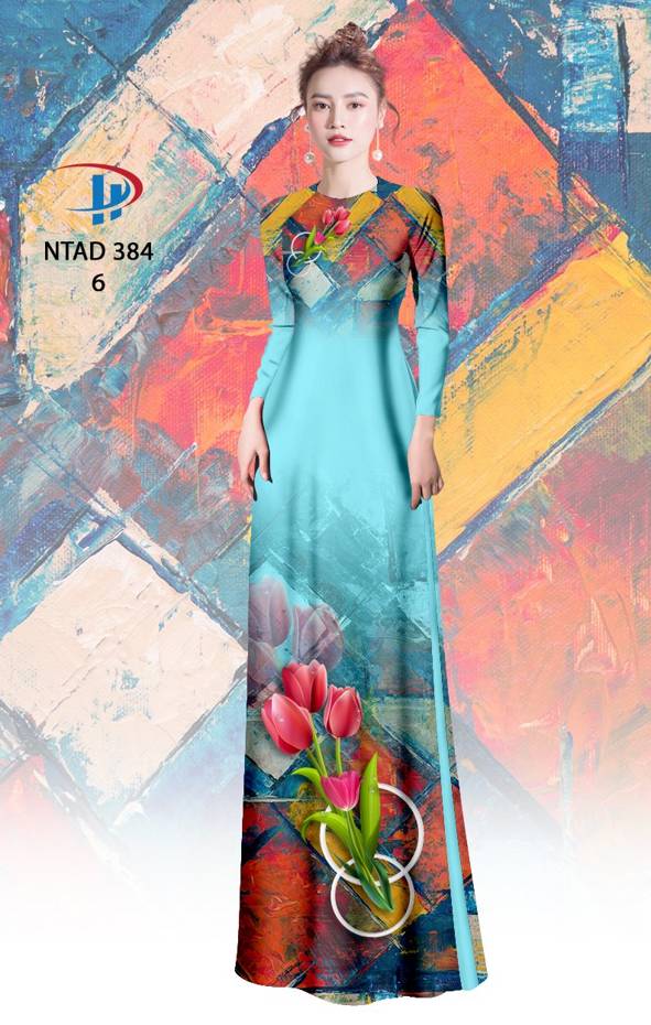 Vải Áo Dài Hoa Ly Thiết Kế 2021 AD NTAD384 60 Vải Áo Dài Hoa Ly Thiết Kế 2021 AD NTAD384