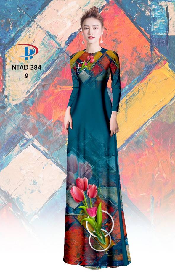Vải Áo Dài Hoa Ly Thiết Kế 2021 AD NTAD384 64 Vải Áo Dài Hoa Ly Thiết Kế 2021 AD NTAD384