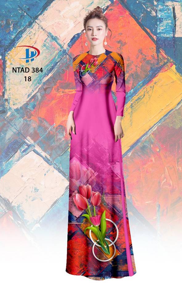 Vải Áo Dài Hoa Ly Thiết Kế 2021 AD NTAD384 71 Vải Áo Dài Hoa Ly Thiết Kế 2021 AD NTAD384